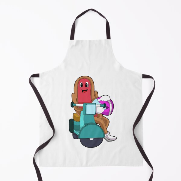 Item preview, Hotdog as Biker with Scooter designed and sold by Snabdesign84.