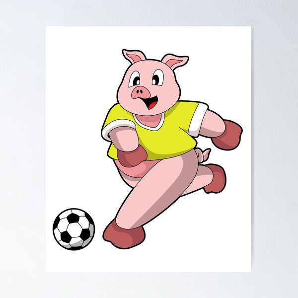 Item preview, Pig as Soccer player with Soccer designed and sold by Snabdesign84.
