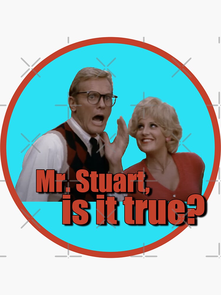 "Grease 2 Reproduction Mr. Stuart Decal" Sticker for Sale by