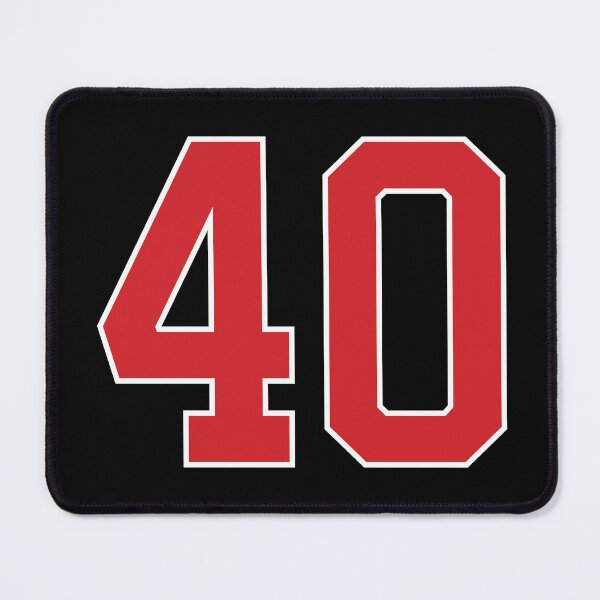 Item preview, Sports Number 40, red black color lucky sport forty designed and sold by ArtIsParty.