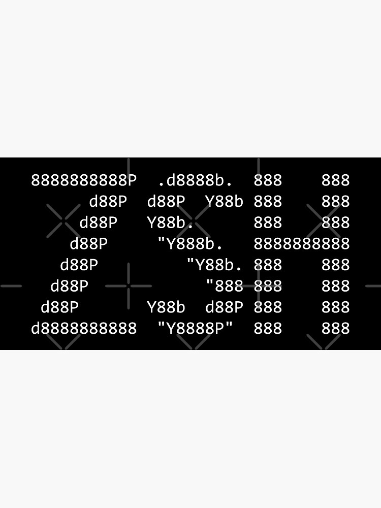 "zsh ascii art" Sticker by typonquotes Redbubble