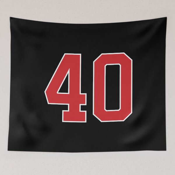 Item preview, Sports Number 40, red black color lucky sport forty designed and sold by ArtIsParty.