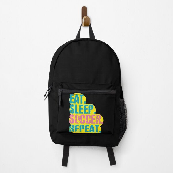Item preview, Eat Sleep Soccer Repeat - Funny Retro Vintage Colors Typography Satire designed and sold by FunnyHomeQuotes.