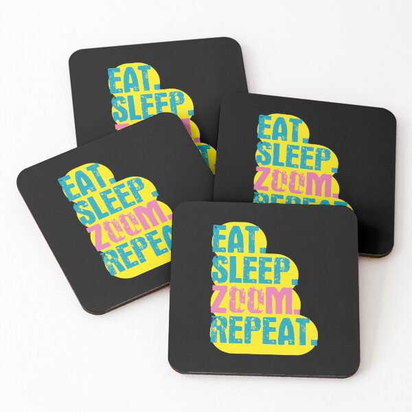 Item preview, Eat Sleep Zoom Repeat - Funny Retro Vintage Colors Typography Satire designed and sold by FunnyHomeQuotes.