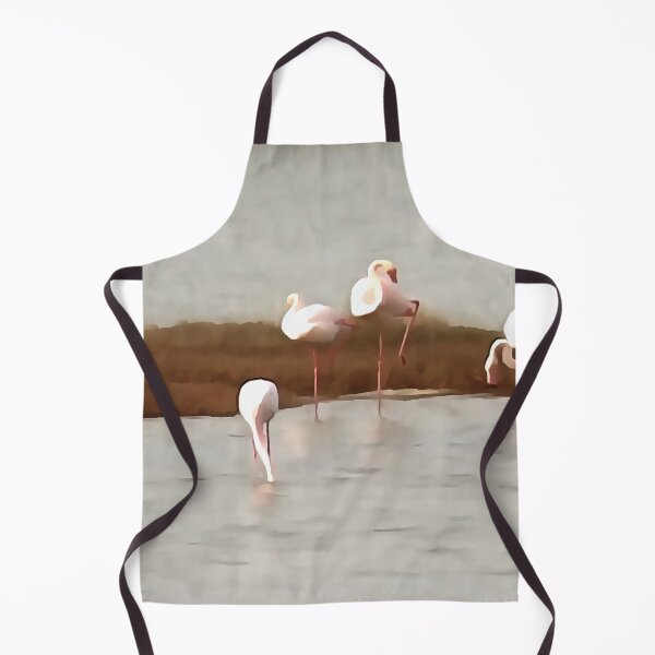 Item preview, Seven Flamingos Feeding Abstract Acrylic Art designed and sold by taiche.