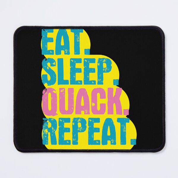 Item preview, Eat Sleep Quack Repeat - Funny Retro Vintage Colors Typography Satire designed and sold by FunnyHomeQuotes.