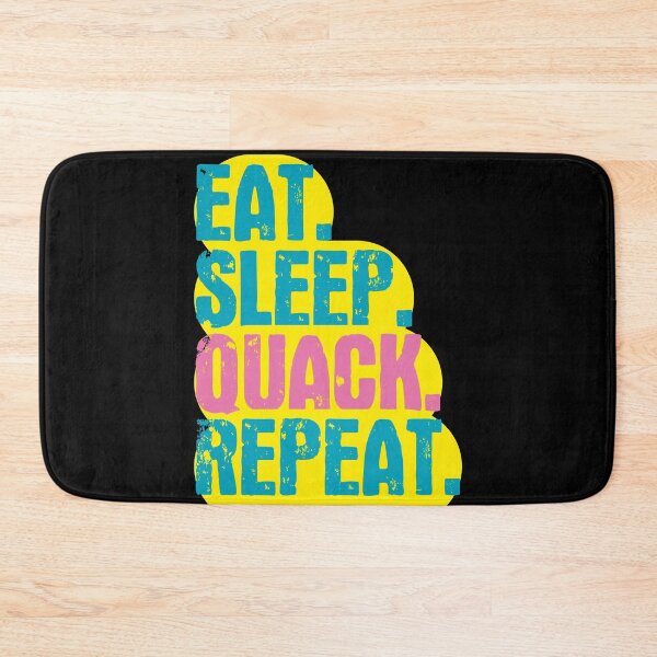 Item preview, Eat Sleep Quack Repeat - Funny Retro Vintage Colors Typography Satire designed and sold by FunnyHomeQuotes.
