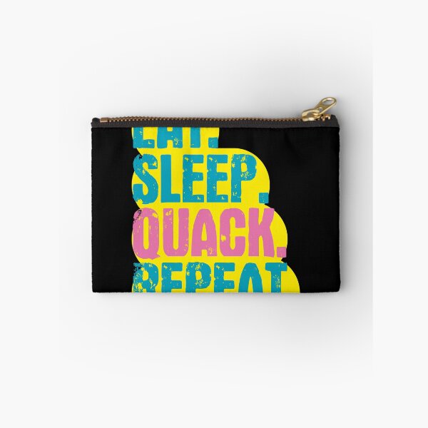 Item preview, Eat Sleep Quack Repeat - Funny Retro Vintage Colors Typography Satire designed and sold by FunnyHomeQuotes.