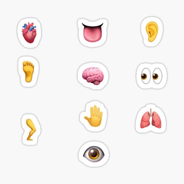 "Body parts and organs emojis " Sticker by AmeliaHalford Redbubble