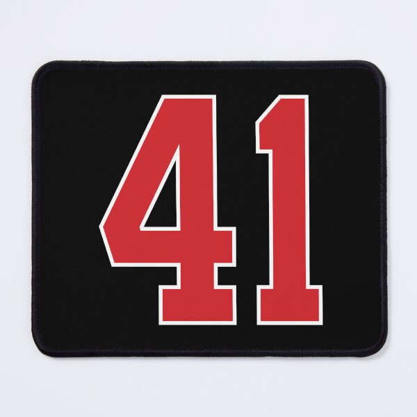 Item preview, Sports Number 41, red black color lucky sport forty one designed and sold by ArtIsParty.