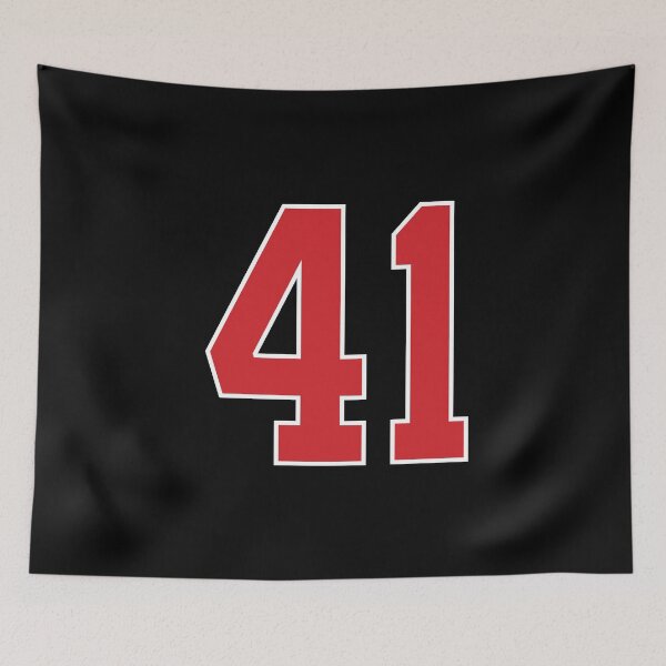 Item preview, Sports Number 41, red black color lucky sport forty one designed and sold by ArtIsParty.