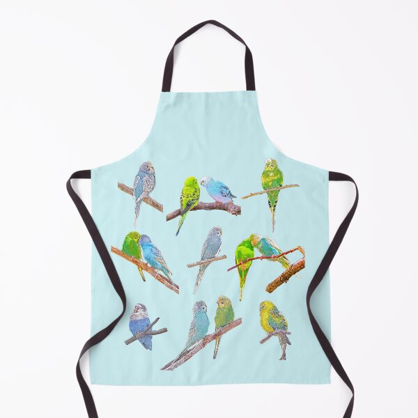Item preview, Lots of colorful parakeets - cute little birds collage designed and sold by MarionsArt.