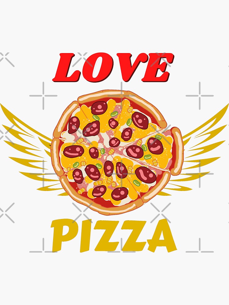 "never stop me eating pizza love pizza" Sticker by COLLECTION4U Redbubble