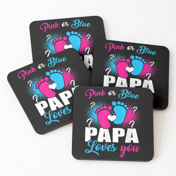 Artikelvorschau, Pink oder Blau Papa Loves You Geschlecht Baby Reveal Party entworfen und verkauft von Ewald Berndt.