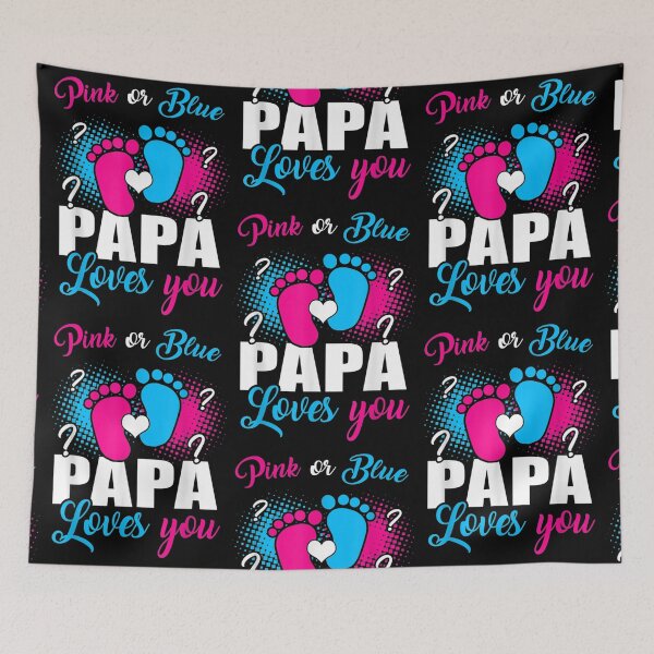 Artikelvorschau, Pink oder Blau Papa Loves You Geschlecht Baby Reveal Party entworfen und verkauft von Ewald Berndt.