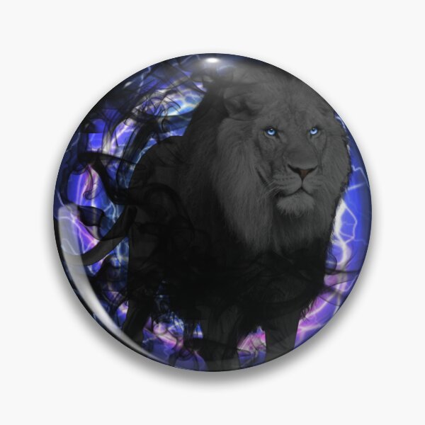 Item preview, Big Cat Lightning Cats and Metal Black African Cat With Blue Eyes Lion Metal Music Band designed and sold by catchyology.