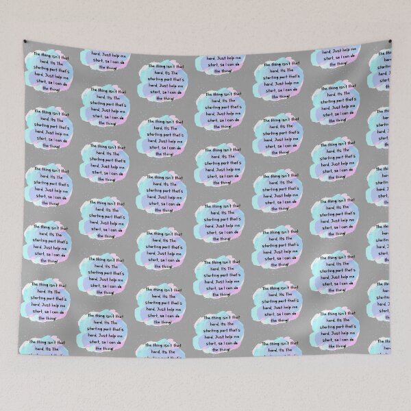 Item preview, Starting is hard the thing isn’t hard designed and sold by system51.