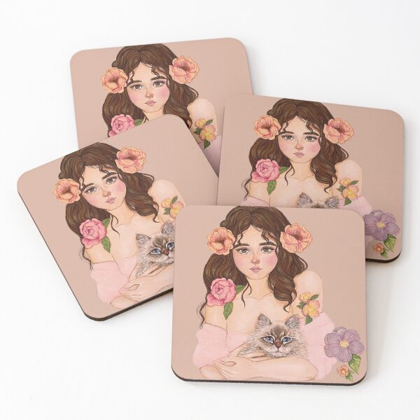 Item preview, Floral Himalayan girl designed and sold by Loly artist.
