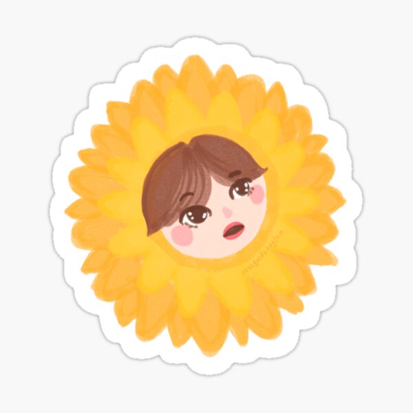 "sunflower taehyung" Sticker by rgbarts Redbubble