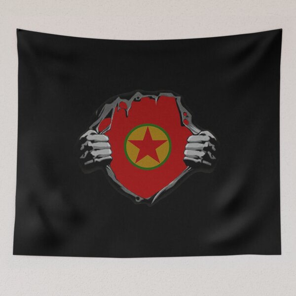 Item preview, PKK Flag,PKK in the heart designed and sold by KurdishShops.