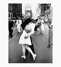 Kissing World War II Goodbye Photographic Print