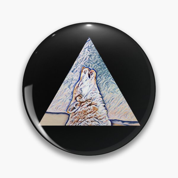 Item preview, Lone Wolf Howl Wispy Windy Mountain Sky Pyramid designed and sold by MMwolfdogden.