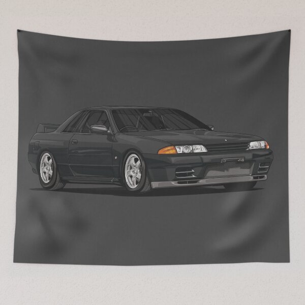 Artikelvorschau, R32 Skyline Coupé Limousine Auto Schwarz entworfen und verkauft von carvect-id.
