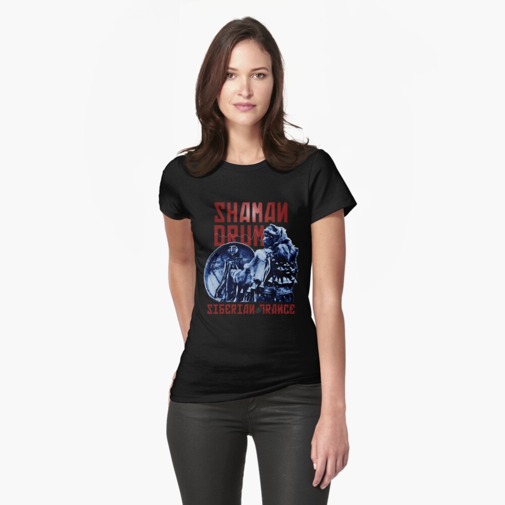 Shaman Drum Siberian Trance Fitted T-Shirt