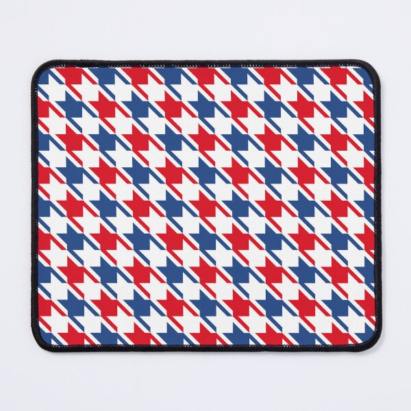 Item preview, Red White and Blue Colors Houndstooth Pattern designed and sold by TMBTM.