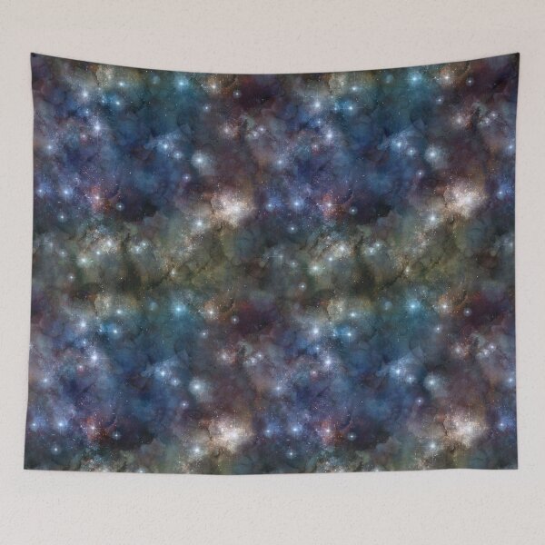 Item preview, astronomy galaxy space seamless pattern starry firmament designed and sold by Hartics.