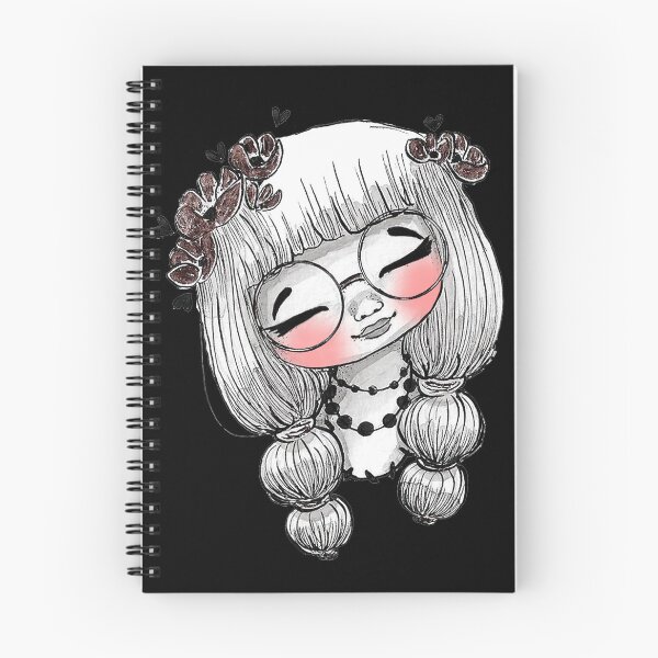 Item preview, inktober 2021 - girl with glasses - black background designed and sold by fanny offre.