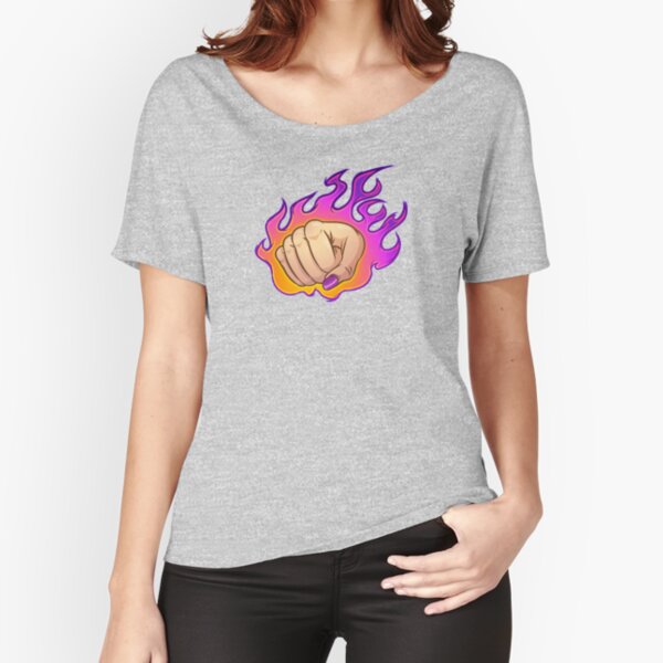 Flaming Fist (Female) Relaxed Fit T-Shirt
