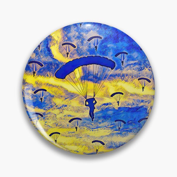 Item preview, Skydiving trend freedom yellow blue motif designed and sold by umfhn.