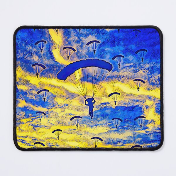 Item preview, Skydiving trend freedom yellow blue motif designed and sold by umfhn.