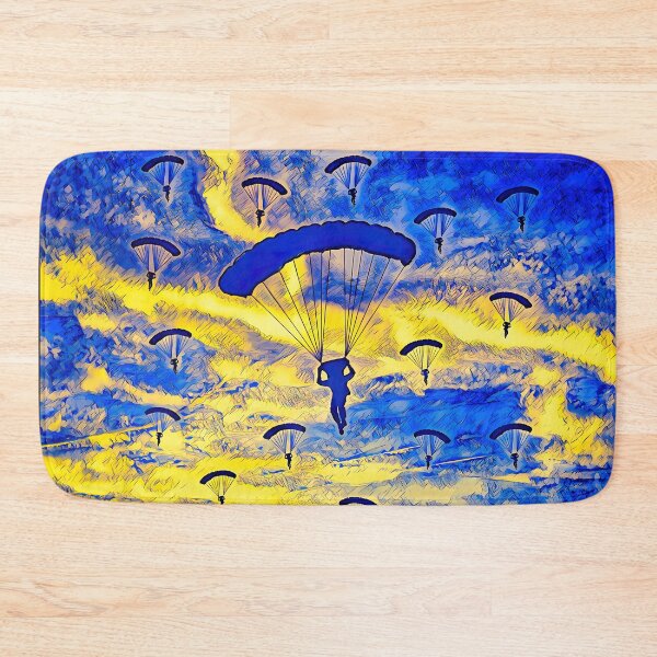 Item preview, Skydiving trend freedom yellow blue motif designed and sold by umfhn.