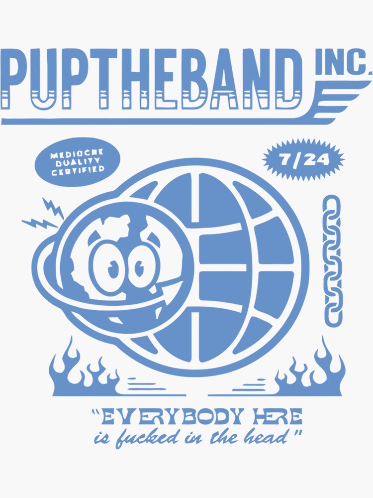 "Pup The Band Puptheband Pullover Sweatshirt" Sticker for Sale by
