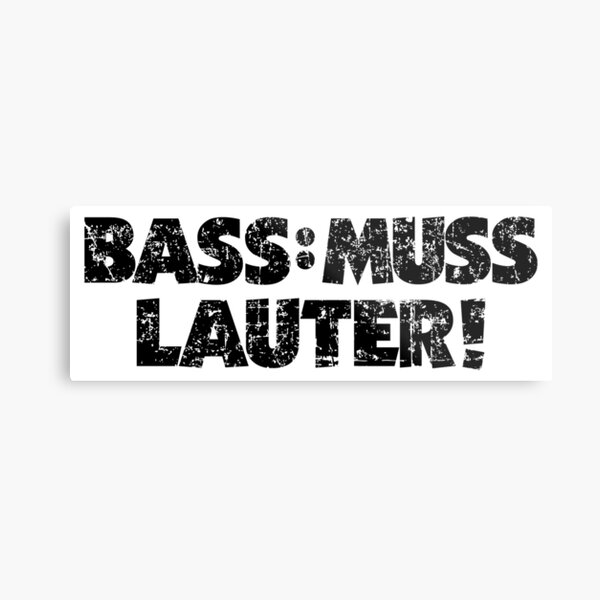 Bass Must Louter Vintage White Metal Print By Theshirtshops Redbubble