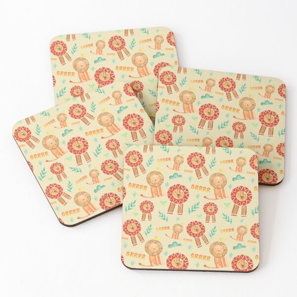 Item preview, Seamless pattern of children's lions in watercolor designed and sold by Silviaclara.