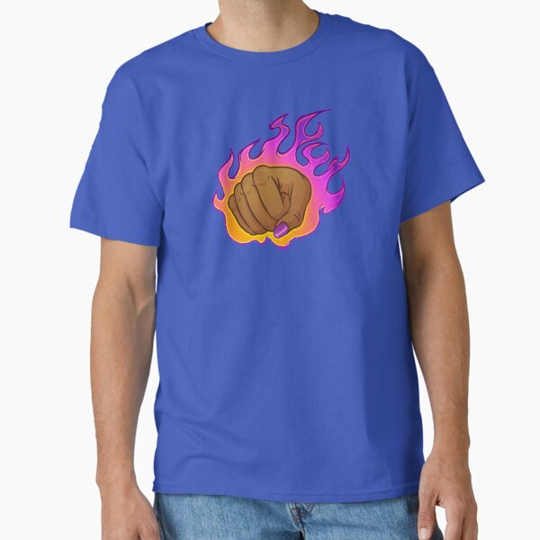 Flaming Fist (Female Dark Skin) Classic T-Shirt