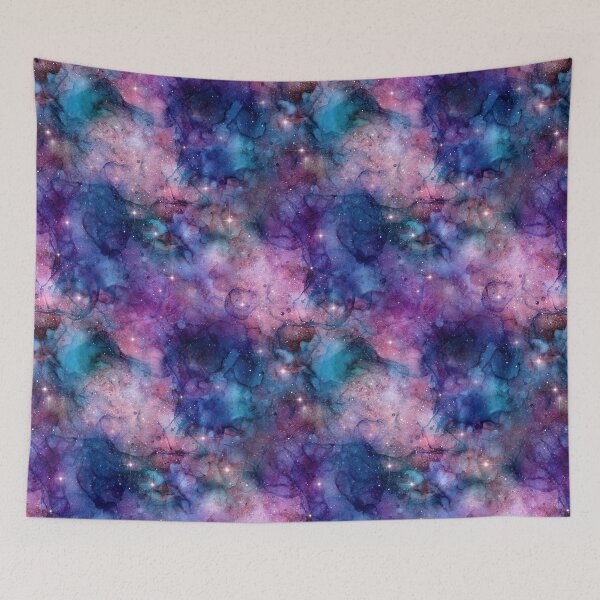 Item preview, astronomy galaxy space seamless pattern starry firmament designed and sold by Hartics.
