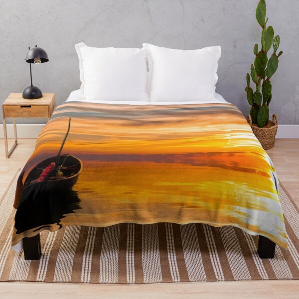 Item preview, boat art,boat paintings,fishing boat painting,boat artwork,boat wall art, ocean art , sea art, sun art , blue art , boats art on metal,panoramic,panorama,landscape, designed and sold by eyesight4vision.