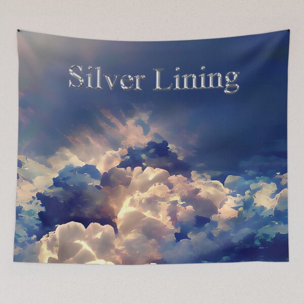 Item preview, Cloud with silver lining motivational phrase designed and sold by janesg.
