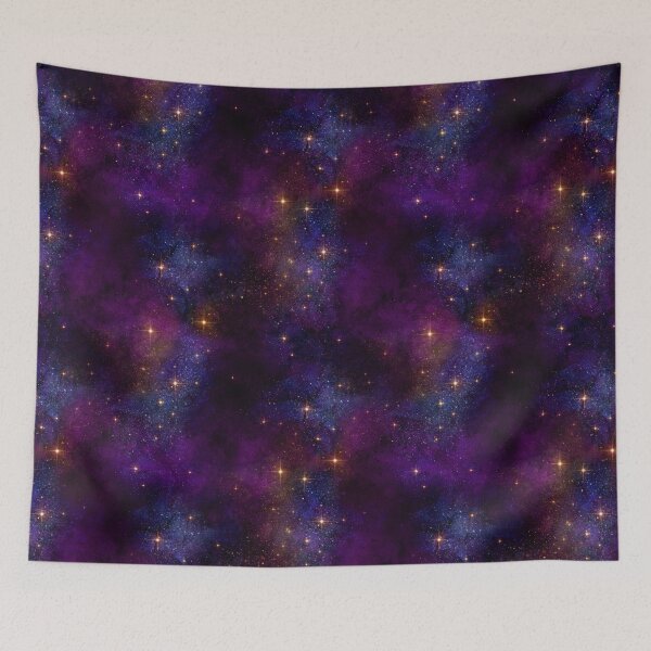 Item preview, astronomy galaxy space seamless pattern starry firmament designed and sold by Hartics.