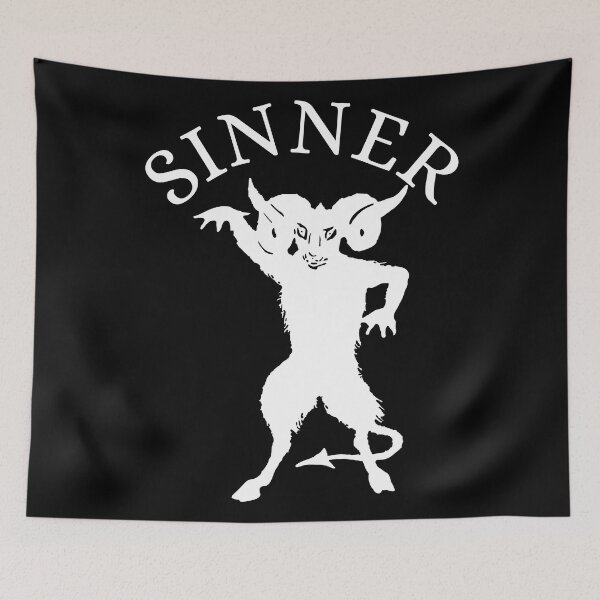 Item preview, Sinner - Satanic goat - cool motorcycle helmet design designed and sold by yoshra.