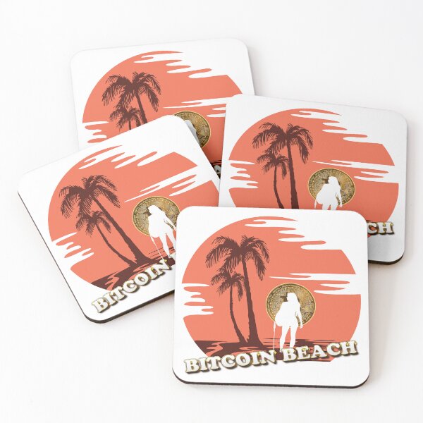 Item preview, Bitcoin Beach Surfer Girl Silhouette, El Zonte, El Salvador - White designed and sold by johnta17.