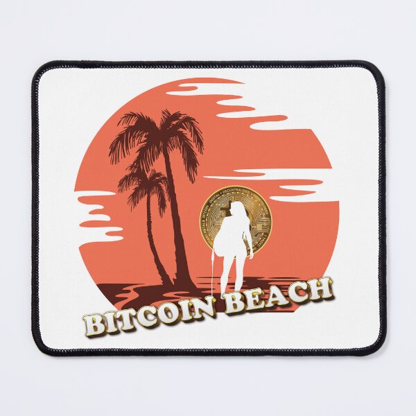 Item preview, Bitcoin Beach Surfer Girl Silhouette, El Zonte, El Salvador - White designed and sold by johnta17.