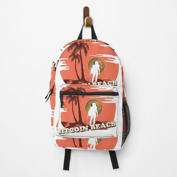 Item preview, Bitcoin Beach Surfer Girl Silhouette, El Zonte, El Salvador - White designed and sold by johnta17.