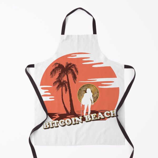 Item preview, Bitcoin Beach Surfer Girl Silhouette, El Zonte, El Salvador - White designed and sold by johnta17.