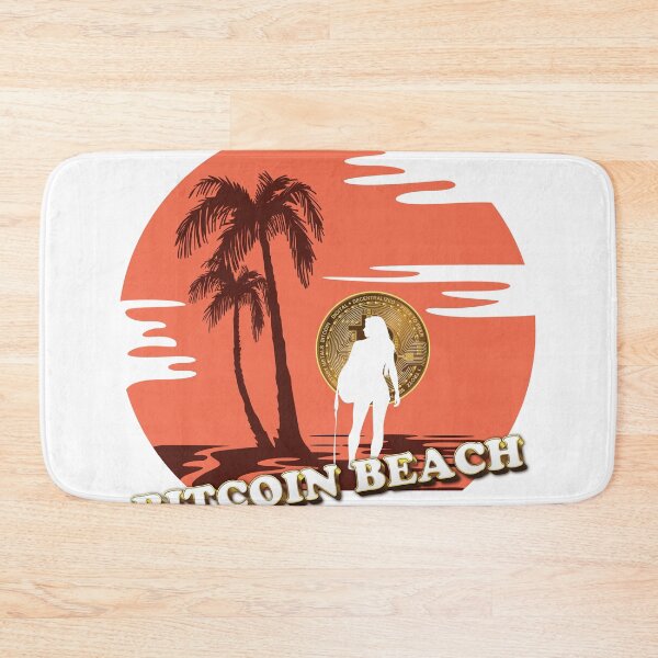 Item preview, Bitcoin Beach Surfer Girl Silhouette, El Zonte, El Salvador - White designed and sold by johnta17.