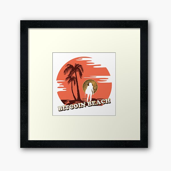 Artikel-Vorschau von Bitcoin Beach Surfer Girl Silhouette, El Zonte, El Salvador - Weiß, designt und verkauft von johnta17.